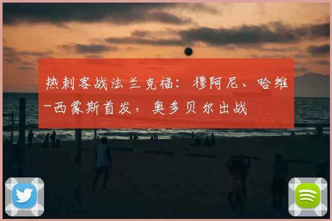 热刺客战法兰克福:穆阿尼、哈维-西蒙斯首发,奥多贝尔出战